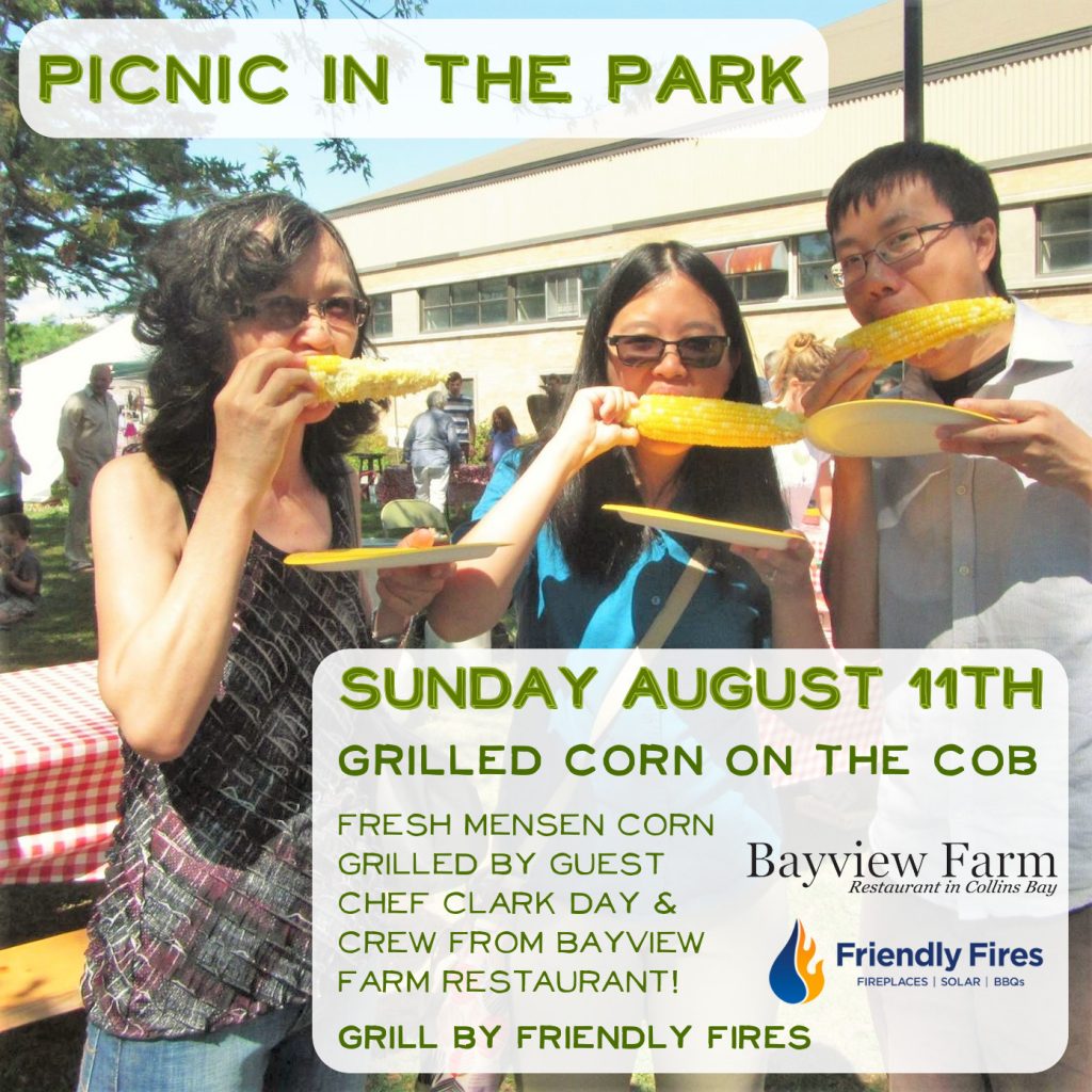 Memorial Centre Farmers Market Picnic in the Park Corn Roast